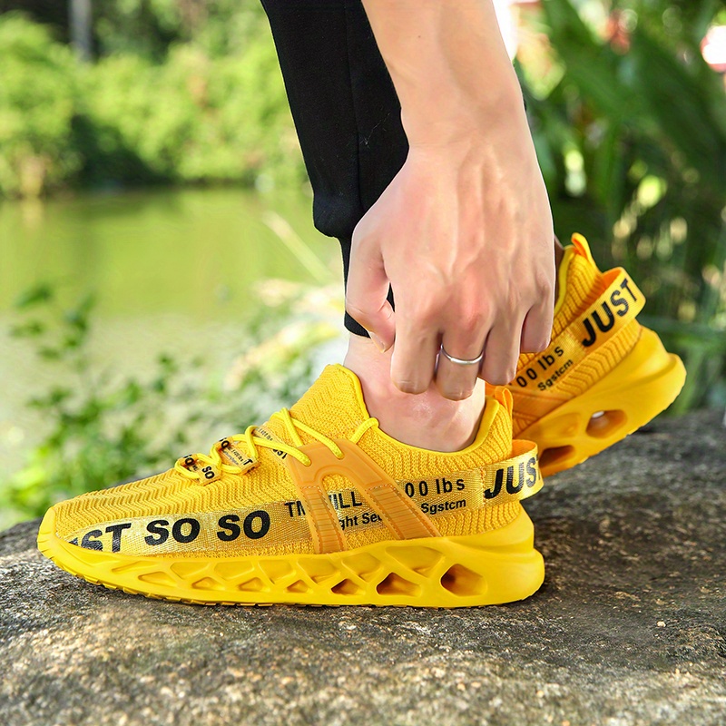 mens running shoes slip on sneakers with shoelaces odor resistant athletic shoes lightweight and breathable details 2
