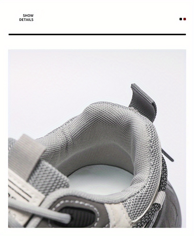 mens shock absorbing sneakers athletic shoes breathable lace ups details 3