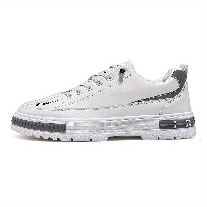 pu leather skate shoes, mens pu leather skate shoes with good traction breathable lace up sneakers details 8
