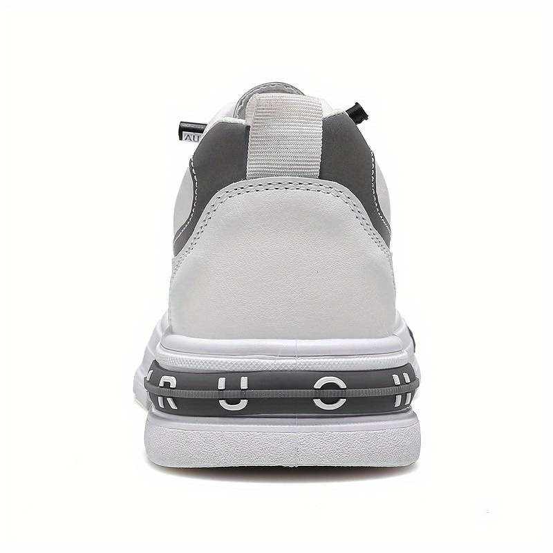 pu leather skate shoes, mens pu leather skate shoes with good traction breathable lace up sneakers details 9