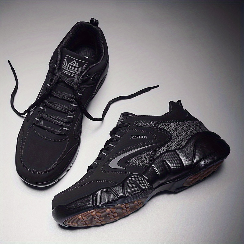 black shoes, winter padded thickening warm high top cotton shoes mens sports shoes middle aged travel shoes dad shoes black shoes men details 20