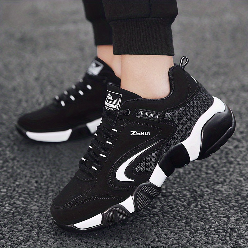 black shoes, winter padded thickening warm high top cotton shoes mens sports shoes middle aged travel shoes dad shoes black shoes men details 22