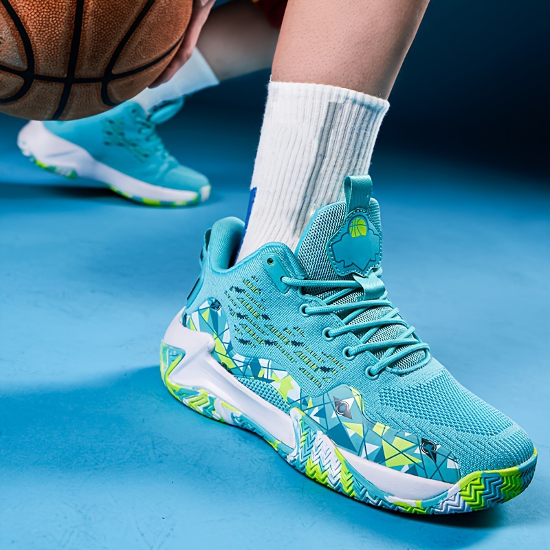 mens casual sneakers non slip wear resistant lace up shoes with rubber sole for sports activities like basketball running details 2