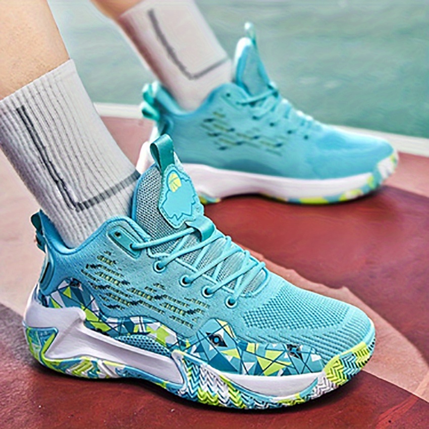 mens casual sneakers non slip wear resistant lace up shoes with rubber sole for sports activities like basketball running details 4