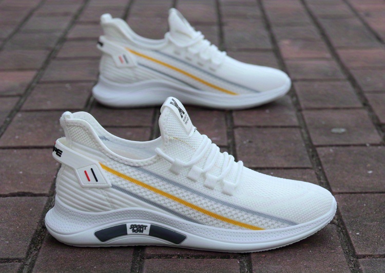 mens lace up sneakers lightweight breathable walking shoes non slip and odor resistant details 0
