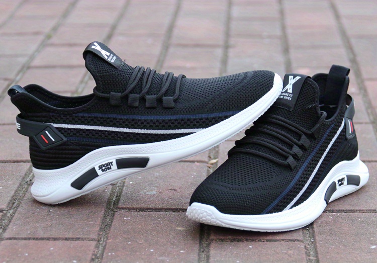 mens lace up sneakers lightweight breathable walking shoes non slip and odor resistant details 7