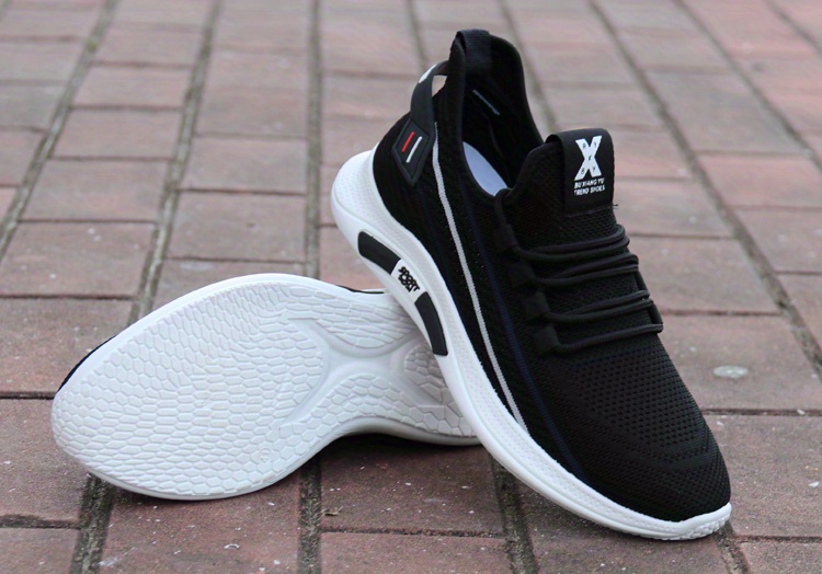 mens lace up sneakers lightweight breathable walking shoes non slip and odor resistant details 8