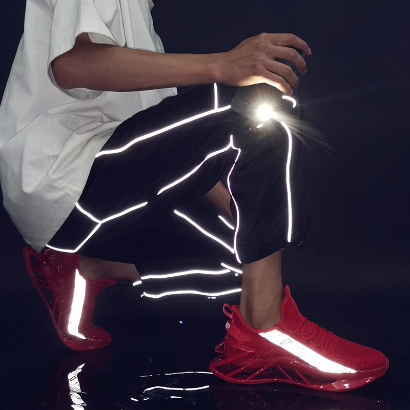 mens outdoors sports mesh lace up running sneakers casual shoes details 5