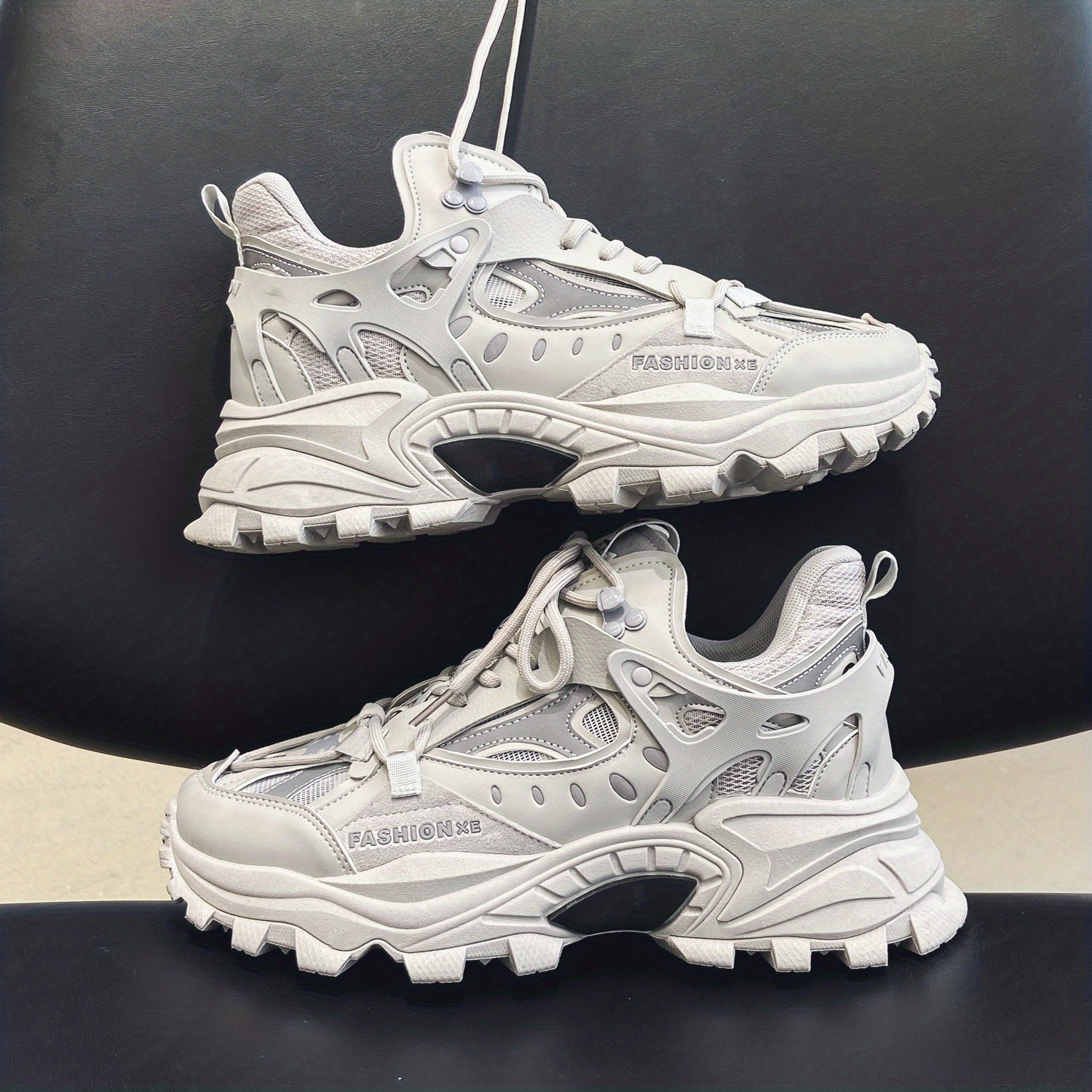 mens lace up chunky sneakers dad shoes athletic shoes shock absorbing and breathable details 28