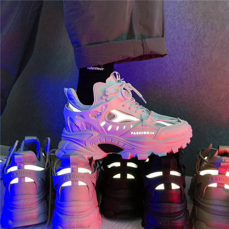 mens lace up chunky sneakers dad shoes athletic shoes shock absorbing and breathable details 48