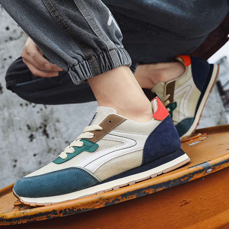 mens lace up mesh casual walking shoes details 7