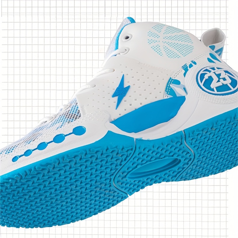 mens basketball shoes comfy breathable non slip shock absorbing lace up sneakers for training running details 2