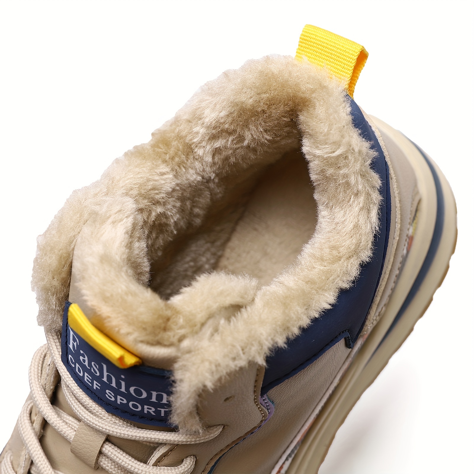 mens fuzz lined winter sneakers thermal shoes warm sneakers for fall winter details 10