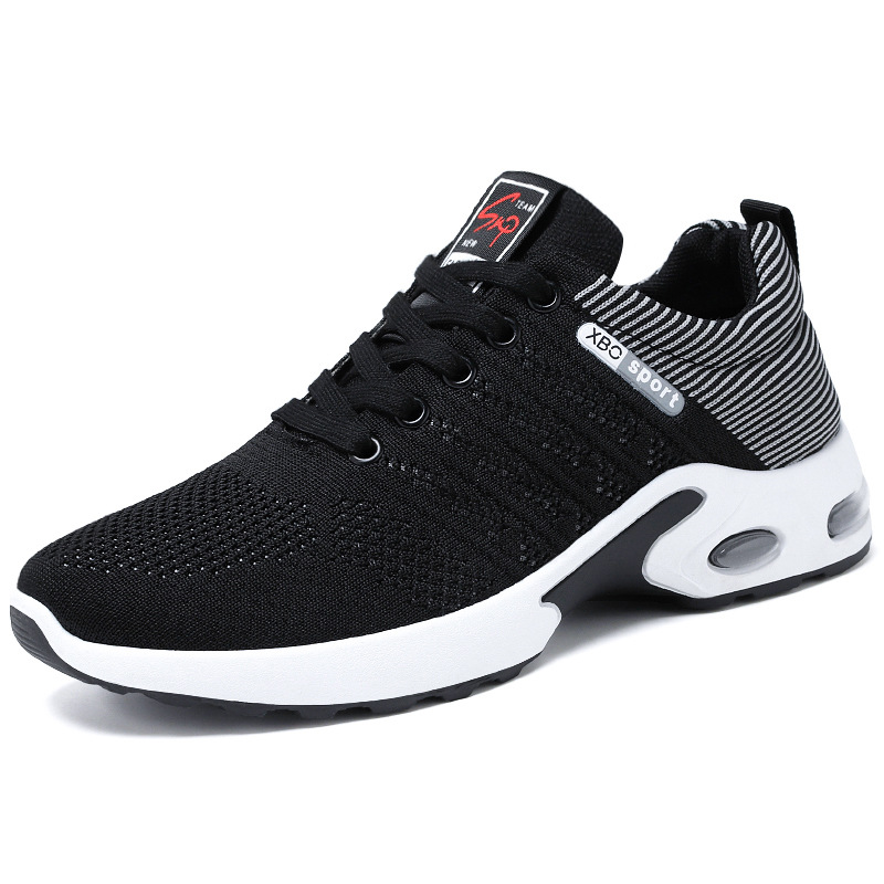 knit breathable running shoes, mens knit breathable running shoes air cushioned lace up comfy soft sole sneakers for outdoor jogging winter autumn details 2