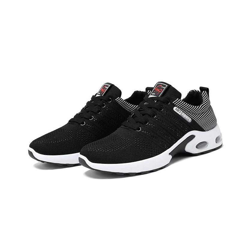 knit breathable running shoes, mens knit breathable running shoes air cushioned lace up comfy soft sole sneakers for outdoor jogging winter autumn details 3