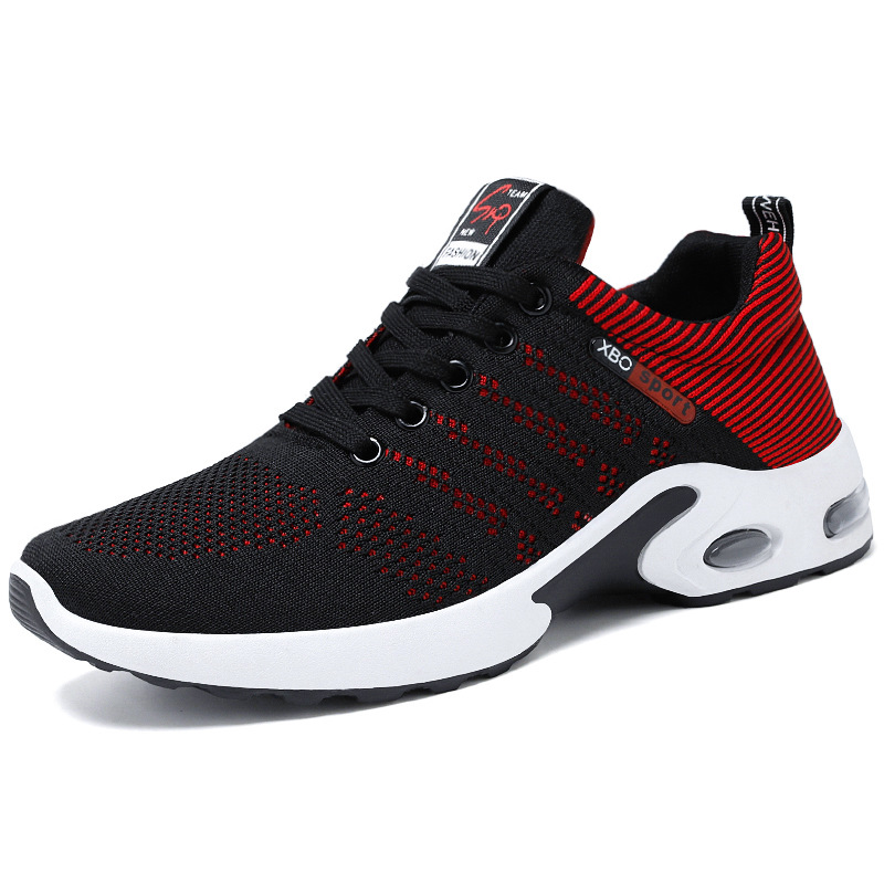 knit breathable running shoes, mens knit breathable running shoes air cushioned lace up comfy soft sole sneakers for outdoor jogging winter autumn details 5