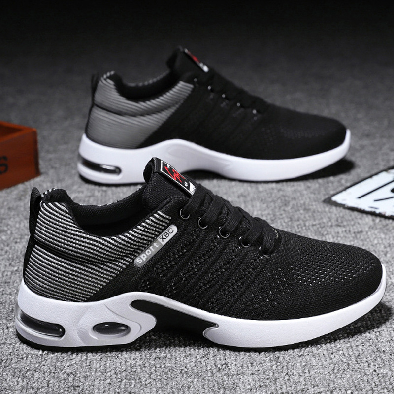 knit breathable running shoes, mens knit breathable running shoes air cushioned lace up comfy soft sole sneakers for outdoor jogging winter autumn details 10