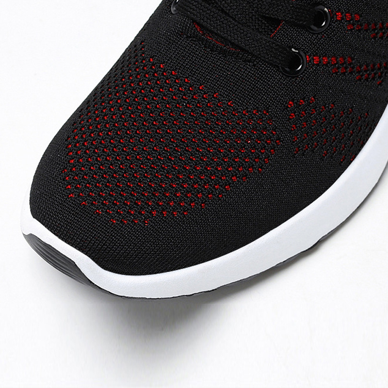 knit breathable running shoes, mens knit breathable running shoes air cushioned lace up comfy soft sole sneakers for outdoor jogging winter autumn details 12