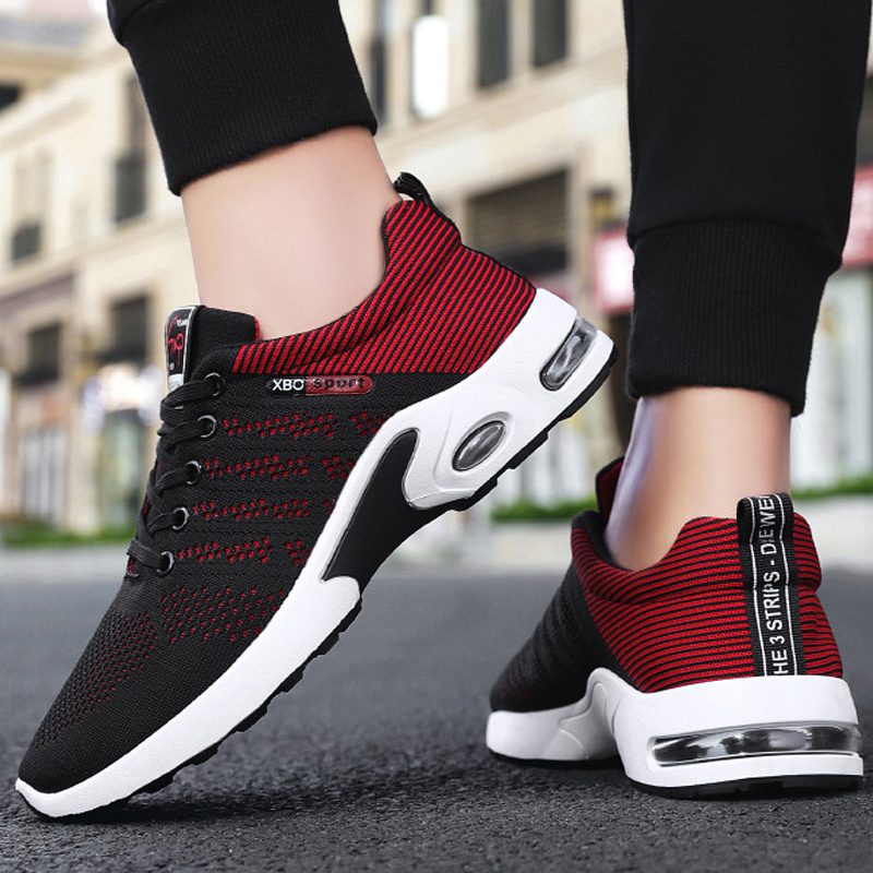knit breathable running shoes, mens knit breathable running shoes air cushioned lace up comfy soft sole sneakers for outdoor jogging winter autumn details 13