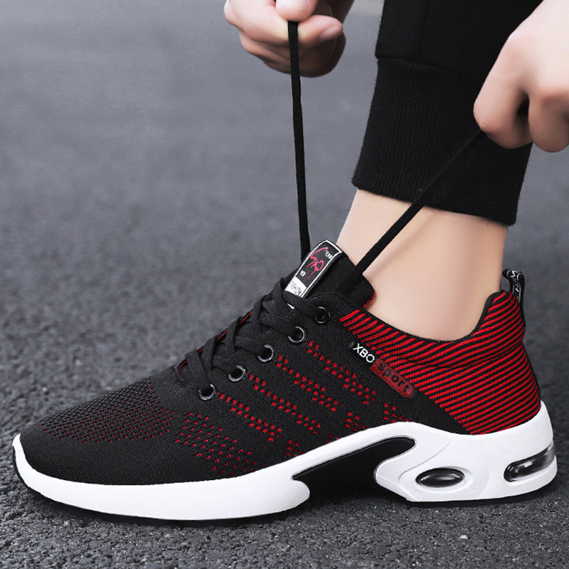 knit breathable running shoes, mens knit breathable running shoes air cushioned lace up comfy soft sole sneakers for outdoor jogging winter autumn details 14