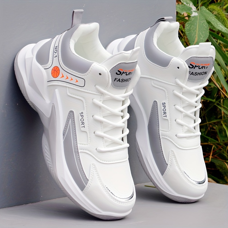 2023 mens lace up chunky sneakers athletic shoes shock absorbing and breathable shoes for running basketball workout gym details 0