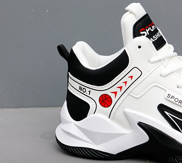 2023 mens lace up chunky sneakers athletic shoes shock absorbing and breathable shoes for running basketball workout gym details 4