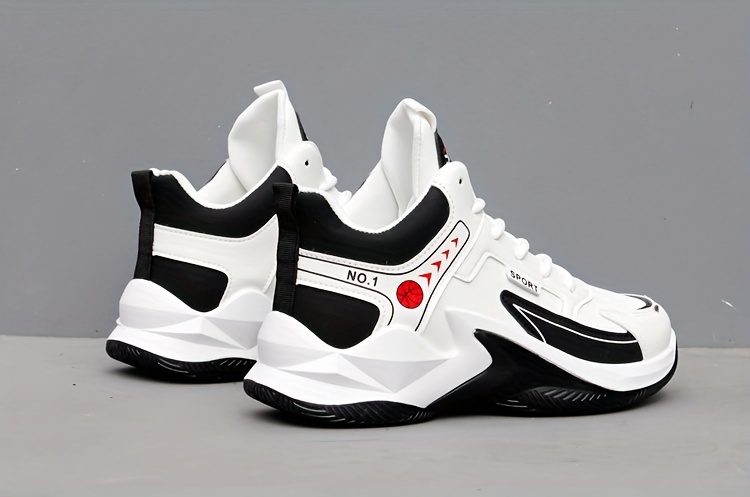 2023 mens lace up chunky sneakers athletic shoes shock absorbing and breathable shoes for running basketball workout gym details 7